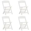 vidaXL Sammenleggbare hagestoler 4 stk PP hvit