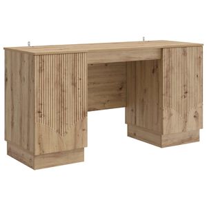 vidaXL Skrivebord Artisan eik 142,5 x 50 x 75 cm Konstruert tre