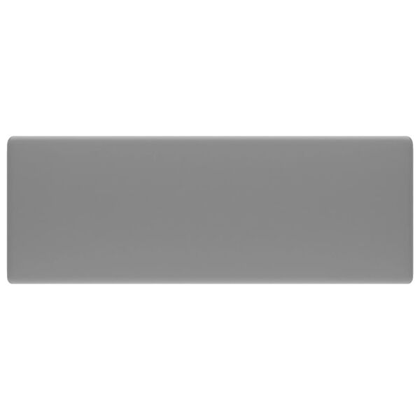 vidaXL Luksuriøs servant overløp firkantet lysegrå 41x41 cm keramisk