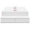 vidaXL Seng med lagring Hvit 236.5 x 80 x 31.5 cm Konstruert tre