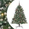 vidaXL Kunstig juletre med 150 LED gr&oslash;nn 150 cm PVC og plast og st&aring;l