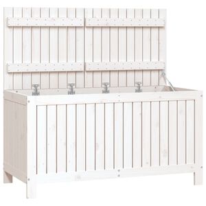 vidaXL Putekasse hvid 121x55x64 cm heltre furu