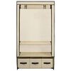 vidaXL Garderobe kremhvit 87x49x159 cm stoff