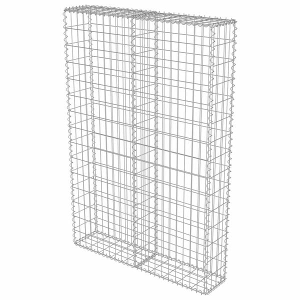 vidaXL Gabion med topp- og bunndekke galvanisert st&aring;l 100x20x150 cm