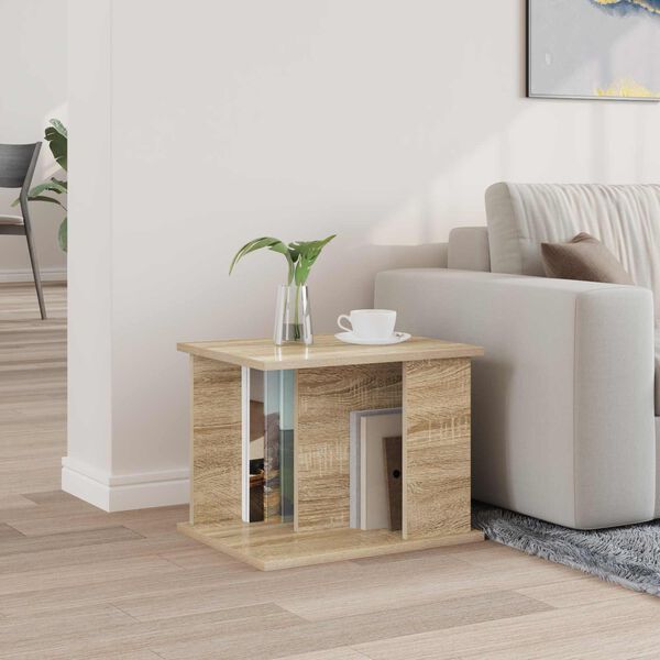 vidaXL Magasinreol med hylle Sonoma eik 35 x 35 x 45 cm Konstruert tre