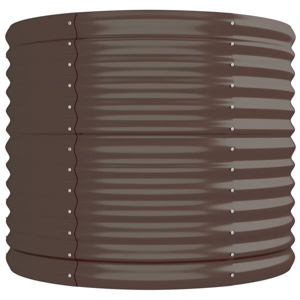 vidaXL Høybed galvanisert stål 296x80x68 cm brun