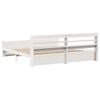 vidaXL Sengeramme med hodegavl hvit 180x200 cm heltre furu