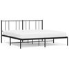 vidaXL Sengeramme i metall med sengegavl svart 180x200 cm
