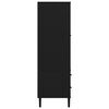 vidaXL Garderobe SENJA rotting utseende svart 90x55x175 cm heltre furu