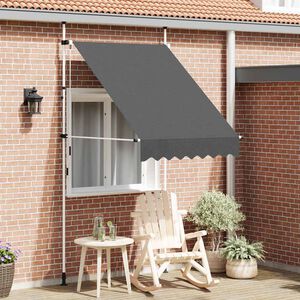 vidaXL Manuell uttrekkbar markise 150 cm antrasitt