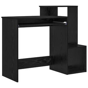 vidaXL Skrivebord Svart Eik 106 x 41 x 88.5 cm Konstruert tre