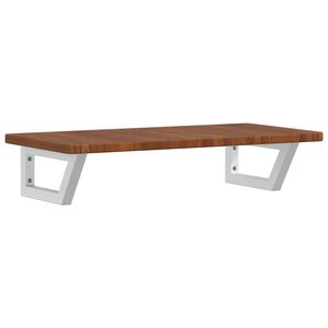 vidaXL Servanthylle veggmontert stål og heltre eik