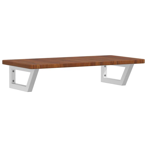 vidaXL Servanthylle veggmontert stål og heltre eik