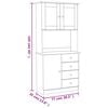 vidaXL Highboard ALTA hvit 77x35x165 cm heltre furu
