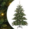 vidaXL Kunstig sammensatt juletre med 150 LED gr&oslash;nn 150 cm PVC og st&aring;l