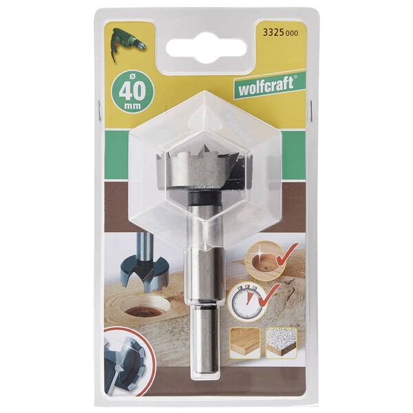 wolfcraft Forstner borekrone med rundt skaft 3325000