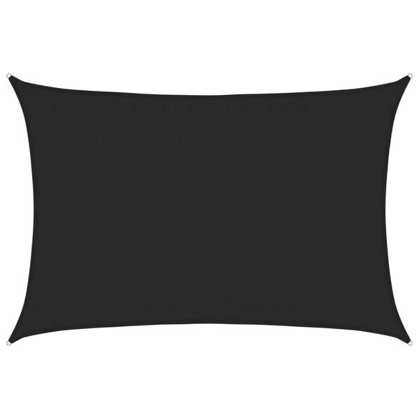 vidaXL Solseil 160 g/m&sup2; svart 3,5x5 m HDPE