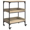 vidaXL Kj&oslash;kkenvogn Sonoma eik 60 x 41 x 80,5 cm Konstruert tre