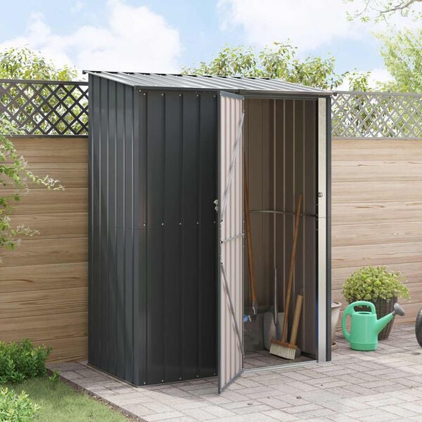 vidaXL Hageskur Antrasitt 153,5 x 86 x 200 cm Metall