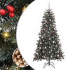 vidaXL Kunstig juletre med 300 LED gr&oslash;nn 210 cm PVC og plast og st&aring;l