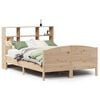 vidaXL Seng med bokhylle uten madrass 140x200 cm heltre furu