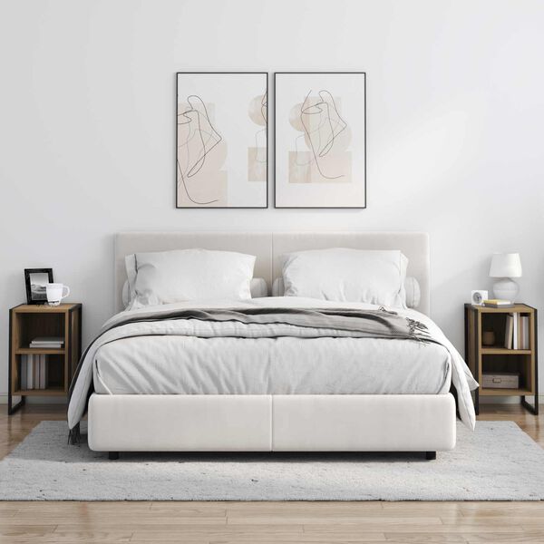 vidaXL Nattbord Kunstnerisk Eik 39.5 x 30 x 50 cm Konstruert tre