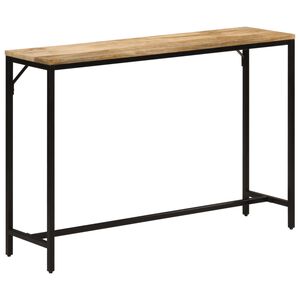 vidaXL Konsollbord 110x30x75 cm grovt heltre mangotre og jern