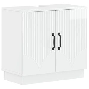 vidaXL Baderomsvaskeskap HOORN H&oslash;gglans hvit 59,5 x 31,5 x 56 cm