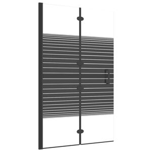 vidaXL Leddet dusjd&oslash;r ESG 80x140 cm svart