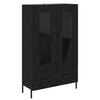 vidaXL H&oslash;yskap CORONA Svart Eik 69,5 x 31 x 115 cm Konstruert tre