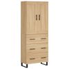vidaXL Highboard sonoma eik 69,5x34x180 cm konstruert tre