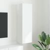 vidaXL TV Veggskap Glanset Hvit 30 x 31 x 100 cm Konstruert tre