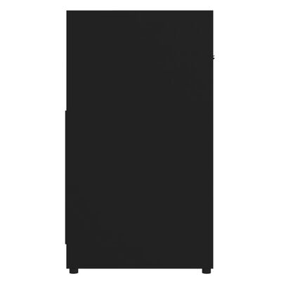 vidaXL Baderomsskap svart 60x33x61 cm sponplate