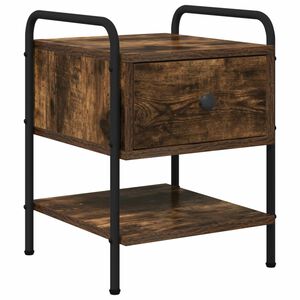 vidaXL Nattbordskap R&oslash;kt Eik 35 x 36,5 x 47 cm Konstruert tre