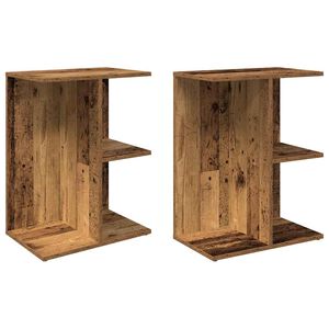 vidaXL Nattbord 2 stk gammelt tre 46,5x29x61 cm konstruert tre