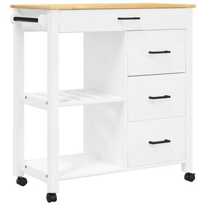vidaXL Kj&oslash;kkenvogn MONZA 84x40x88,5 cm heltre furu