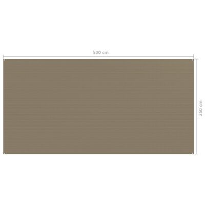 vidaXL Teltteppe 250x500 cm gråbrun