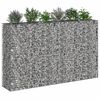 vidaXL Gabion hevet seng 3 pcs s&oslash;lv 250 x 50 x 150 cm Galvanisert St&aring;l