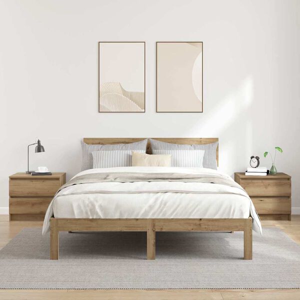 vidaXL Nattbord 2 stk artisan eik 50x40x43.5 cm konstruert tre