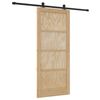 vidaXL Skyved&oslash;r Naturlig og svart 86 x 198,5 cm Heltre furu