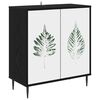 vidaXL Serviesskap HANAU Svart eik 69 x 33 x 76 cm Konstruert tre
