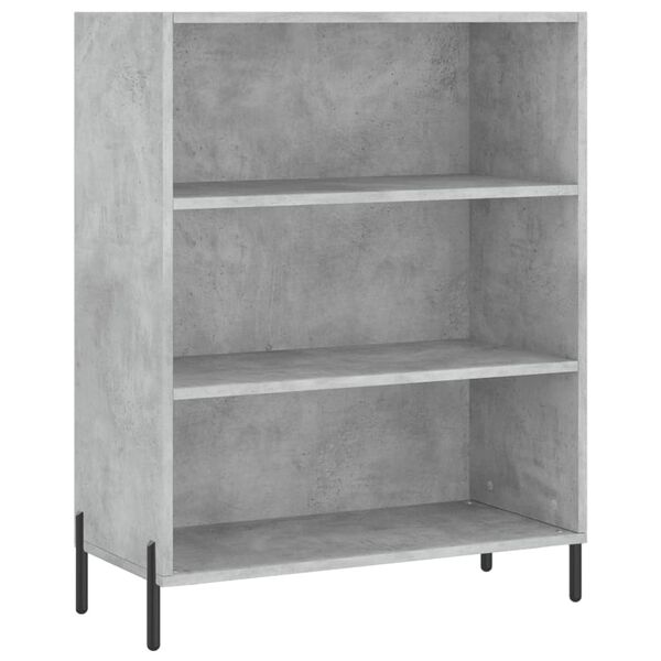 vidaXL Highboard betonggr&aring; 69,5x32,5x180 cm konstruert tre
