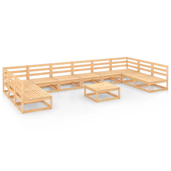 vidaXL Hagesofagruppe 11 deler heltre furu