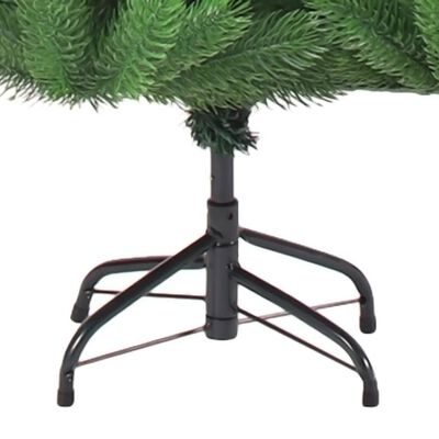 vidaXL Nordmann kunstig juletre med LED og kulesett gran grønn 120 cm