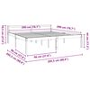 vidaXL Sengestamme med hodegjerde Vokset Brun 200 x 200 cm Massiv furu