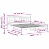 vidaXL Sengestamme med hodegjerde Brun 200 x 200 cm Massiv furu