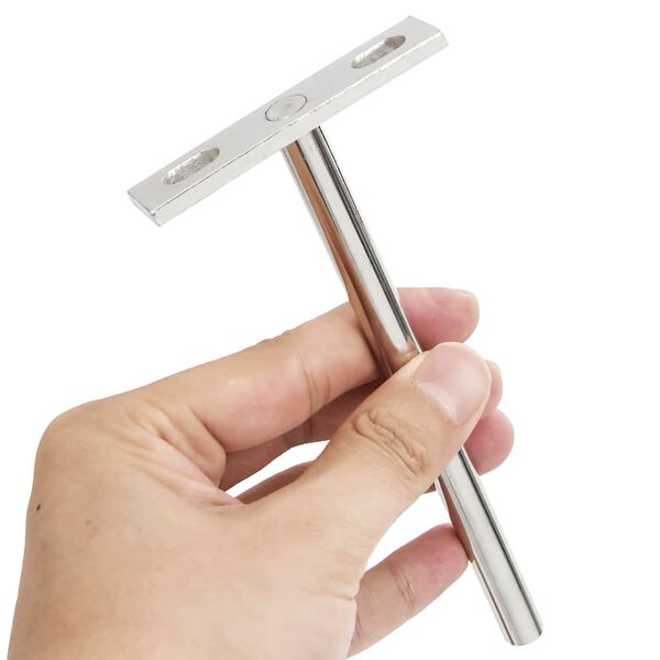 vidaXL Flytende hyllebraketter 12stk usynlig &Oslash;10x150 mm karbonst&aring;l