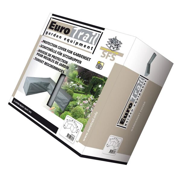 Eurotrail Trekk til hagesofa L-form 305x305x100/70 cm gr&aring;