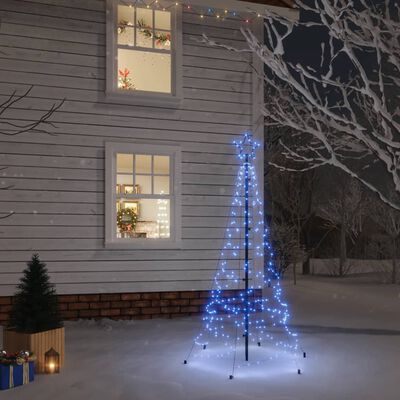 vidaXL Juletre med bakkeplugg blå 200 LED 180 cm