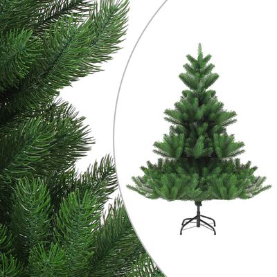 vidaXL Nordmann kunstig juletre med LED og kulesett gran grønn 150 cm